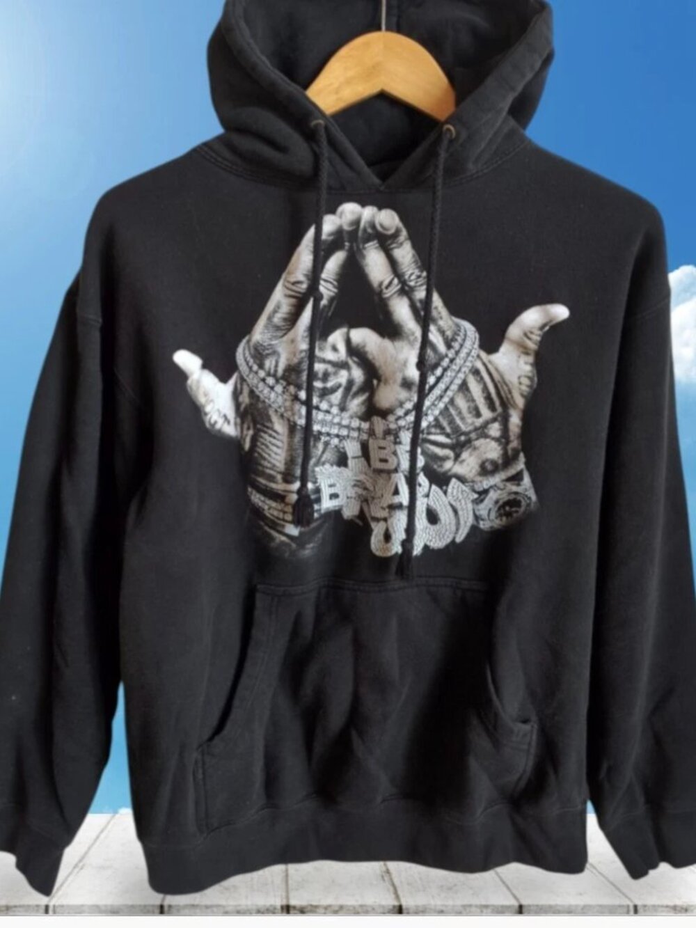 Kevin Gates Bread Winners Association Eagle BWA Label Black Hoodie IDGT Men's M